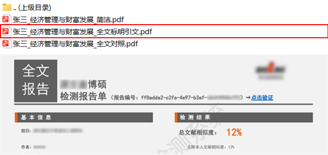 源文鉴 AIGC 检测报告示例图